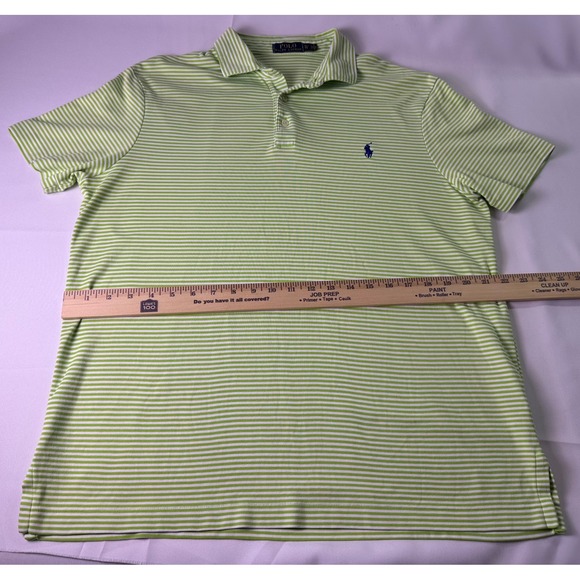 Polo Ralph Lauren Striped Golf Green Polo Shirt Short Sleeve Casual Size XL Mens - Picture 3 of 8